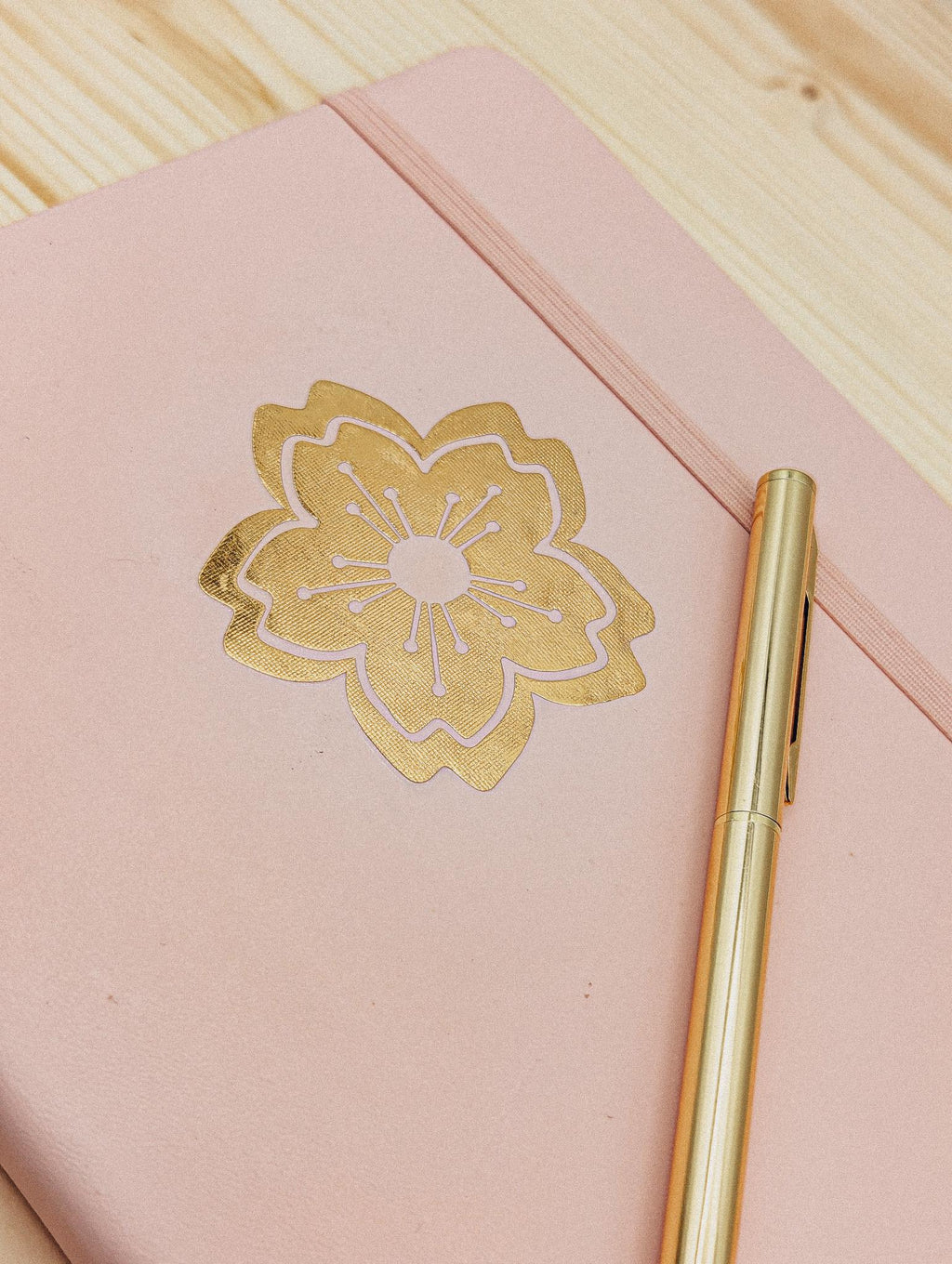 Cherry Blossom Journal with Gold Pen