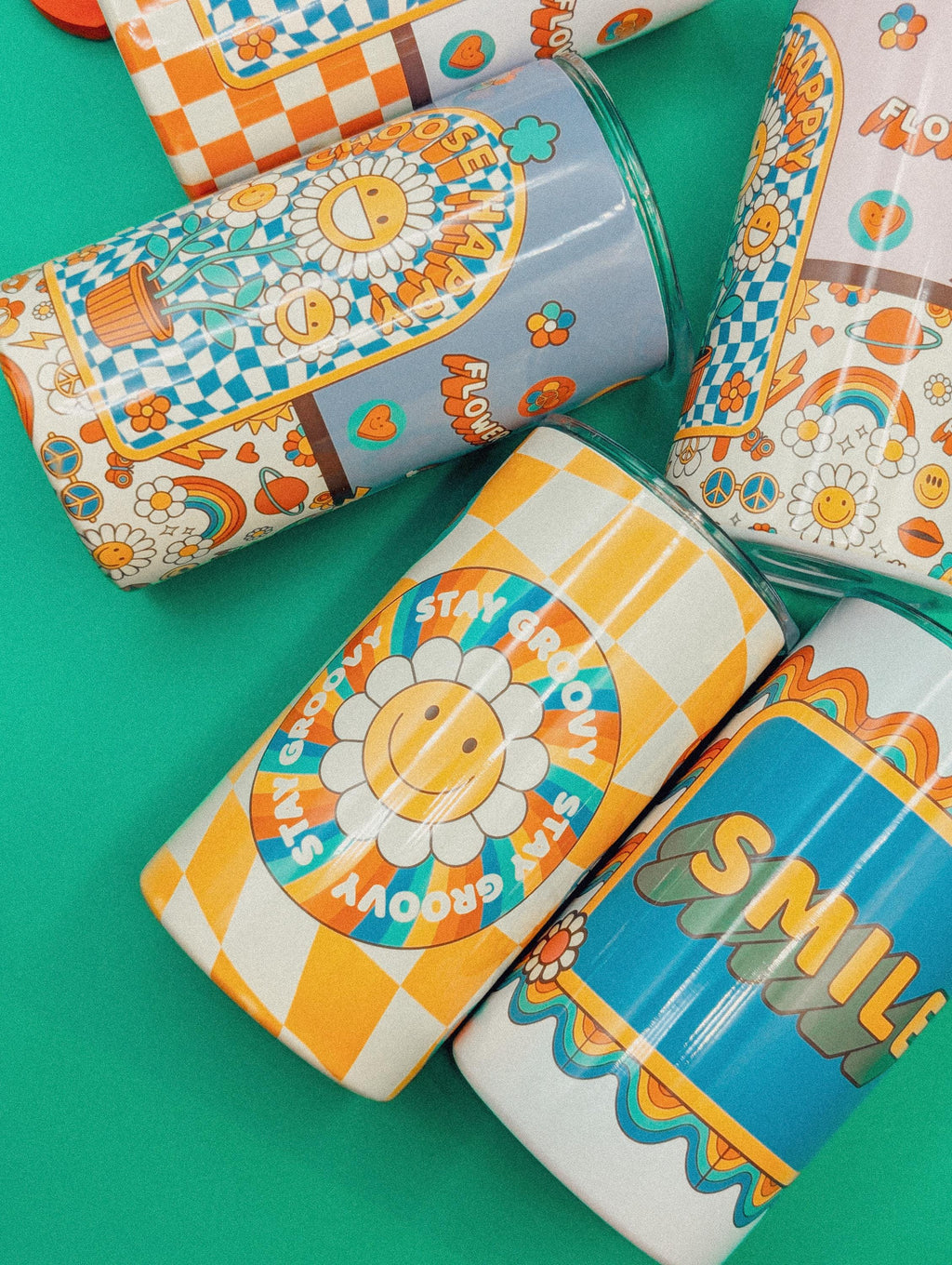 Retro Groovy 12oz Tumbler | Psychedelic Stainless Steel Mug