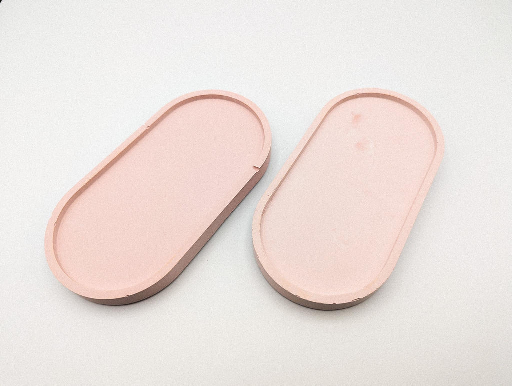 Sakura Mauve Elegant Jewelry Tray | Pink Mineral Vanity Dish