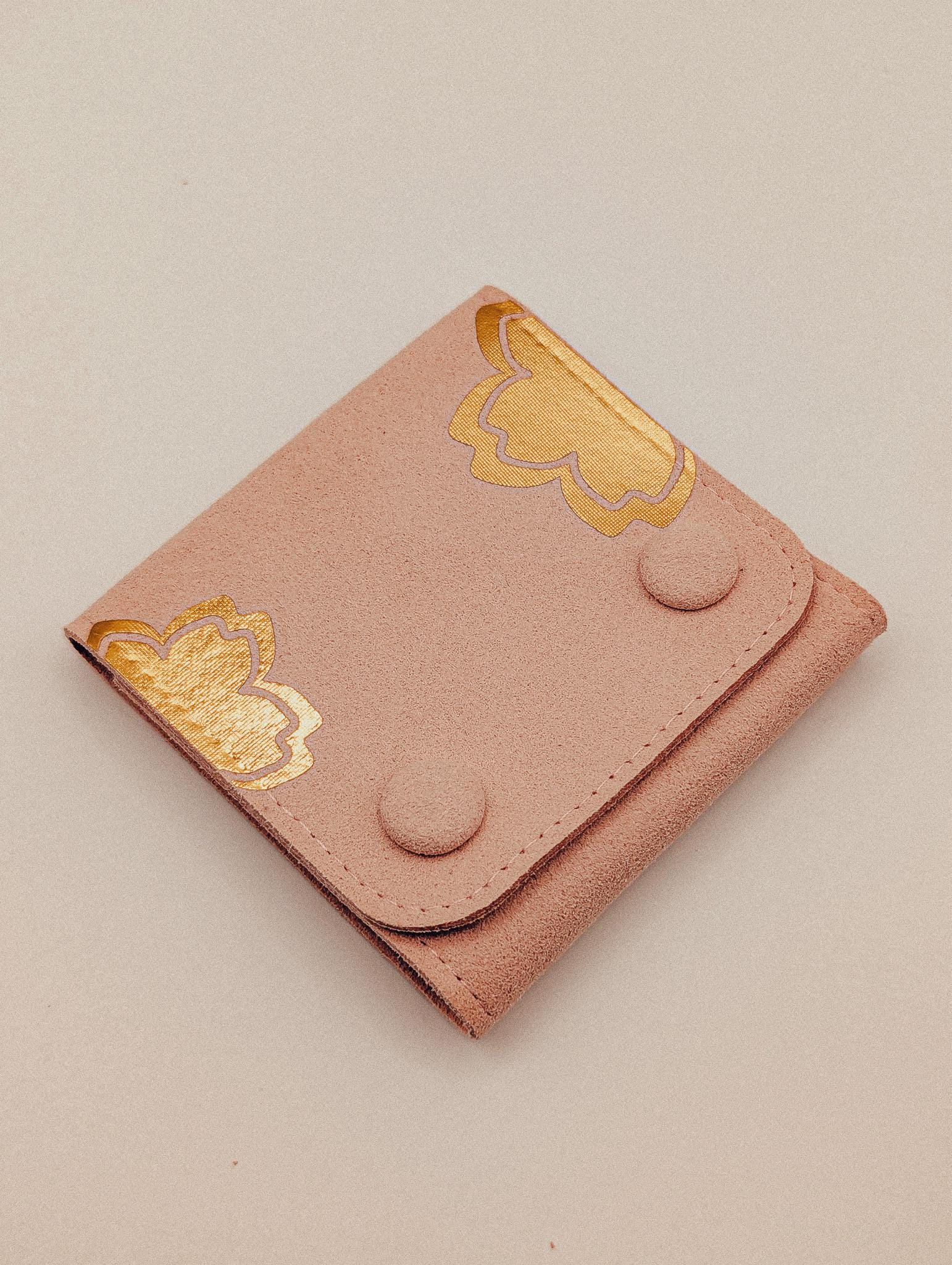 Blush Pink Sakura Travel Jewelry Pouch Cherry Blossom