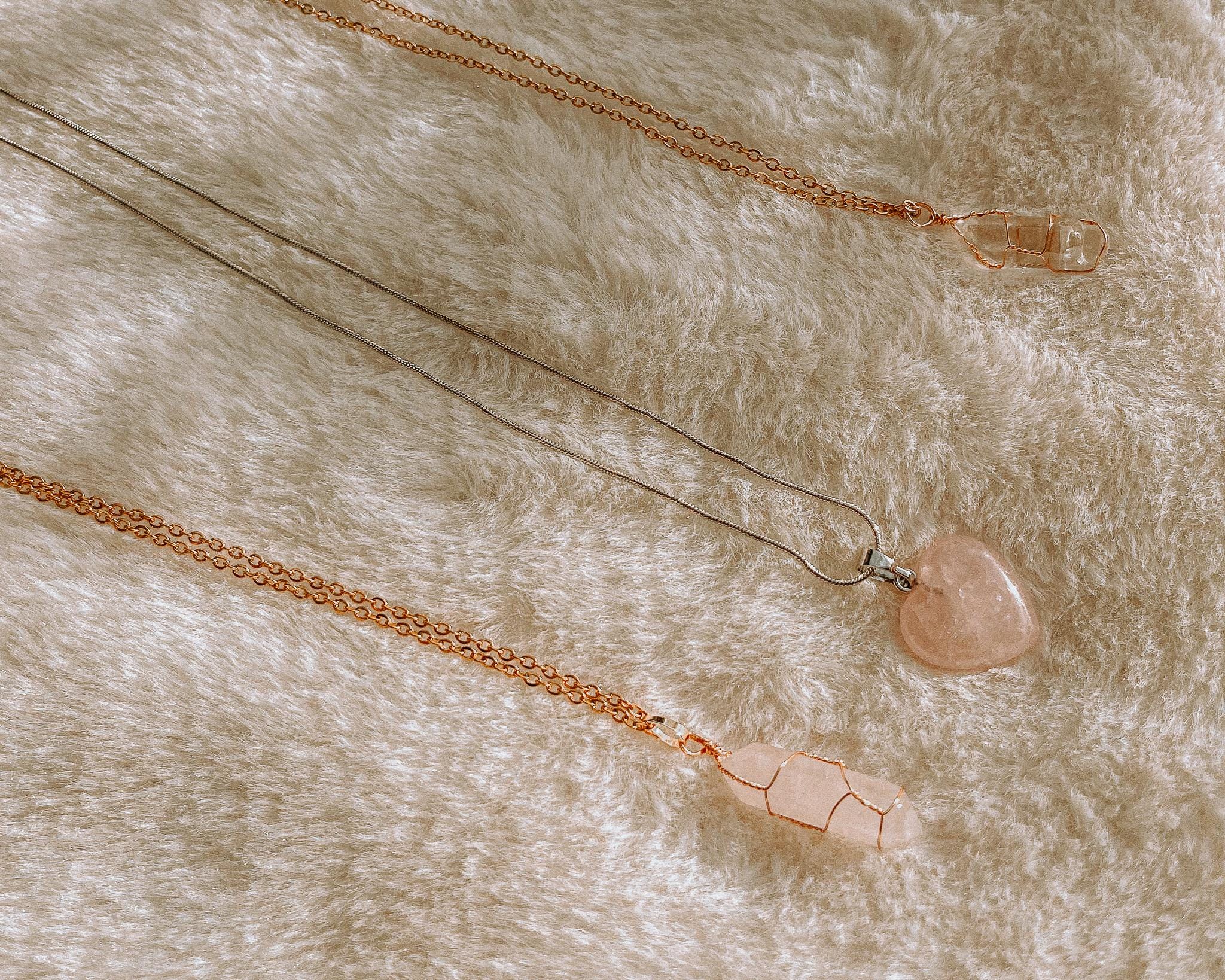 Clear Quartz Fragment Necklace | 14k Gold Plated 18" Chain