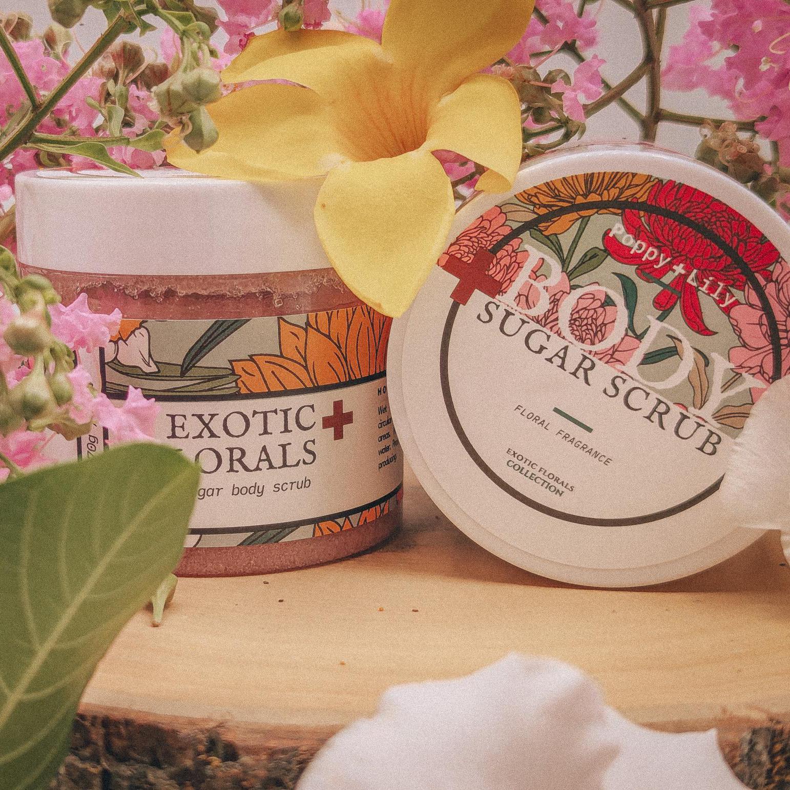 Exotic Florals Sugar Body Scrub | Frankincense + Myrrh + Jasmine + Lily of the Valley