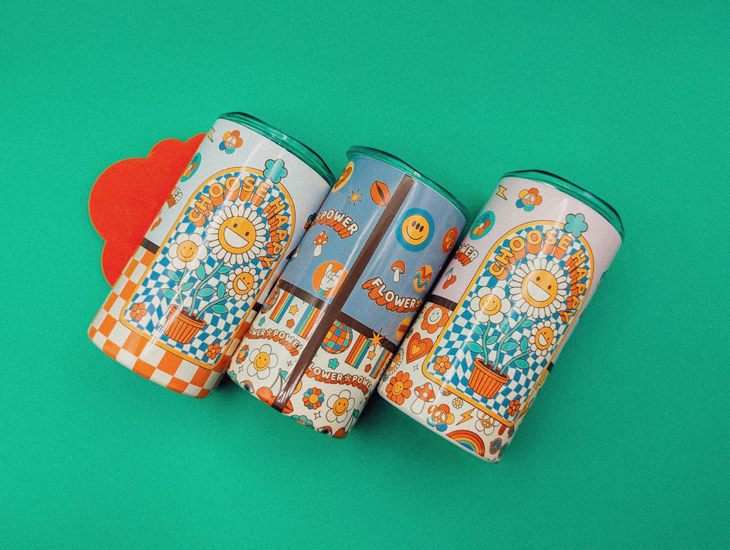 Retro Groovy 12oz Tumbler | Psychedelic Stainless Steel Mug