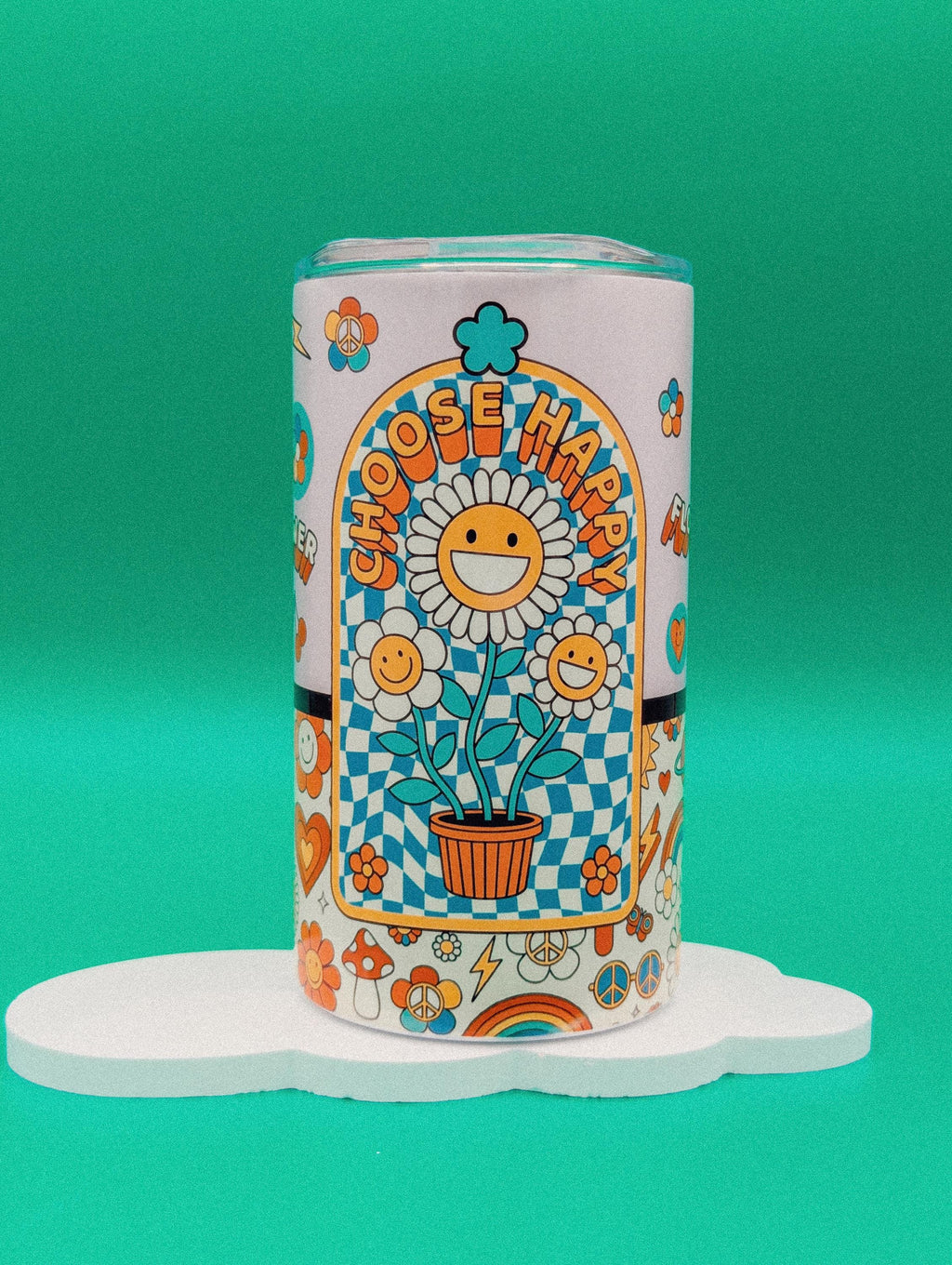 Retro Groovy 12oz Tumbler | Psychedelic Stainless Steel Mug