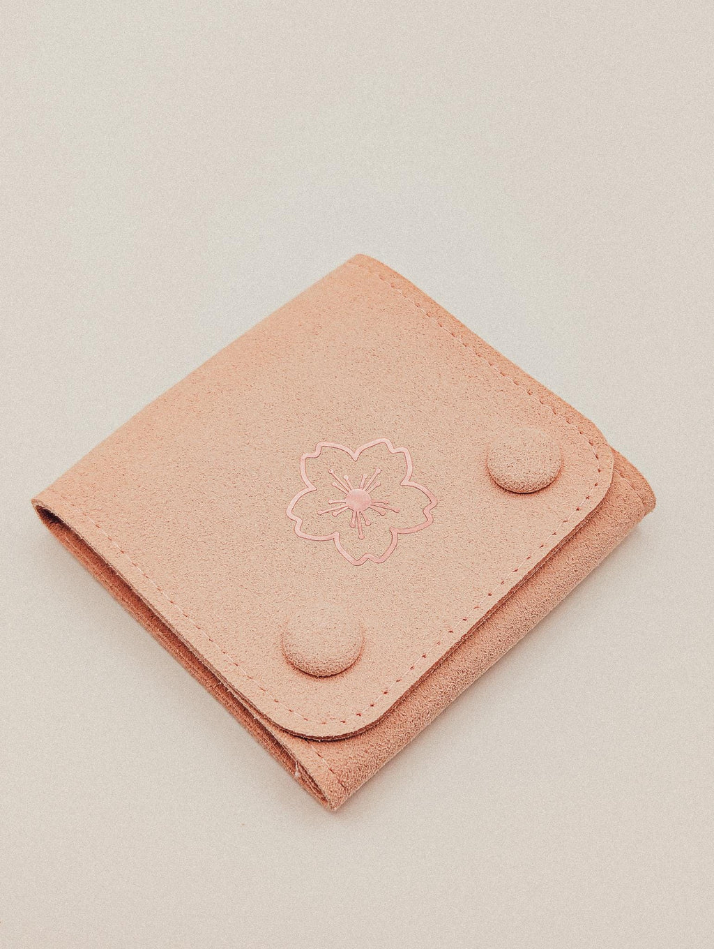 Blush Pink Sakura Travel Jewelry Pouch Cherry Blossom