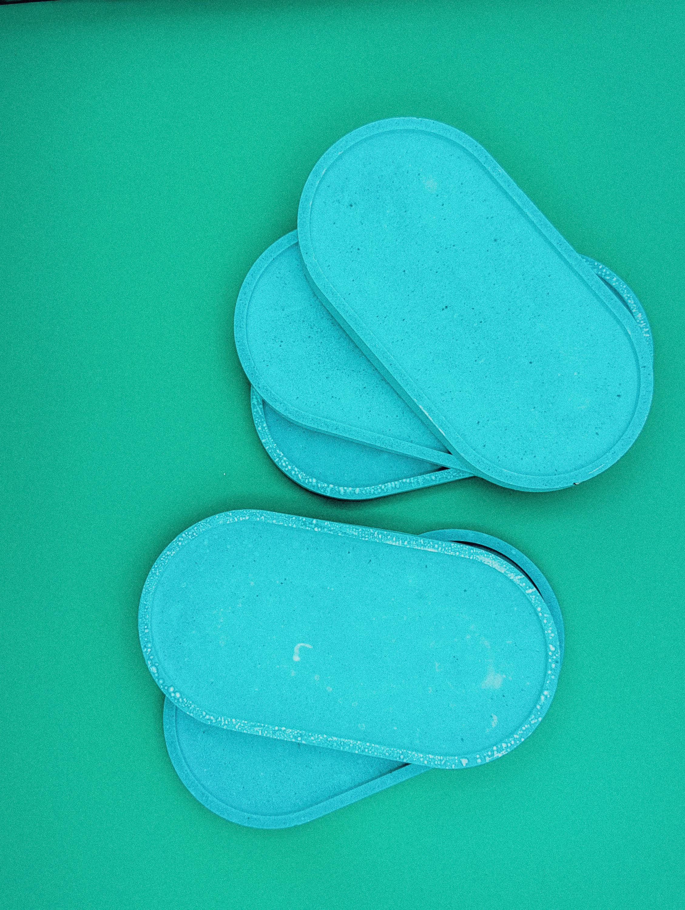 Retro Spotted Turquoise Tray | Teal Mineral Jewelry Dish