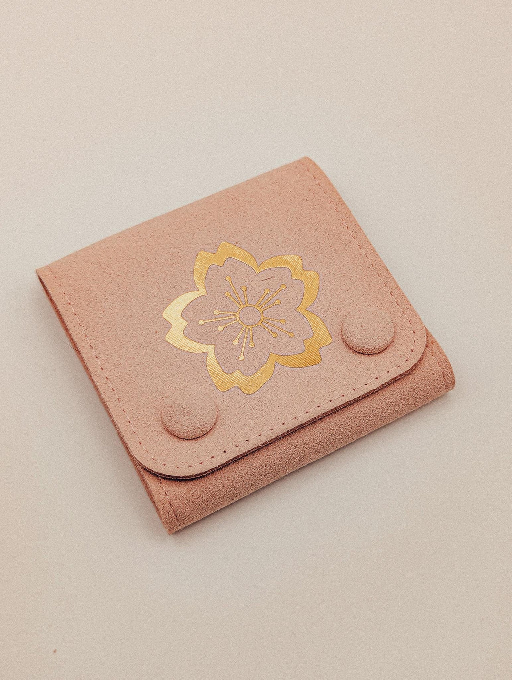 Blush Pink Sakura Travel Jewelry Pouch Cherry Blossom