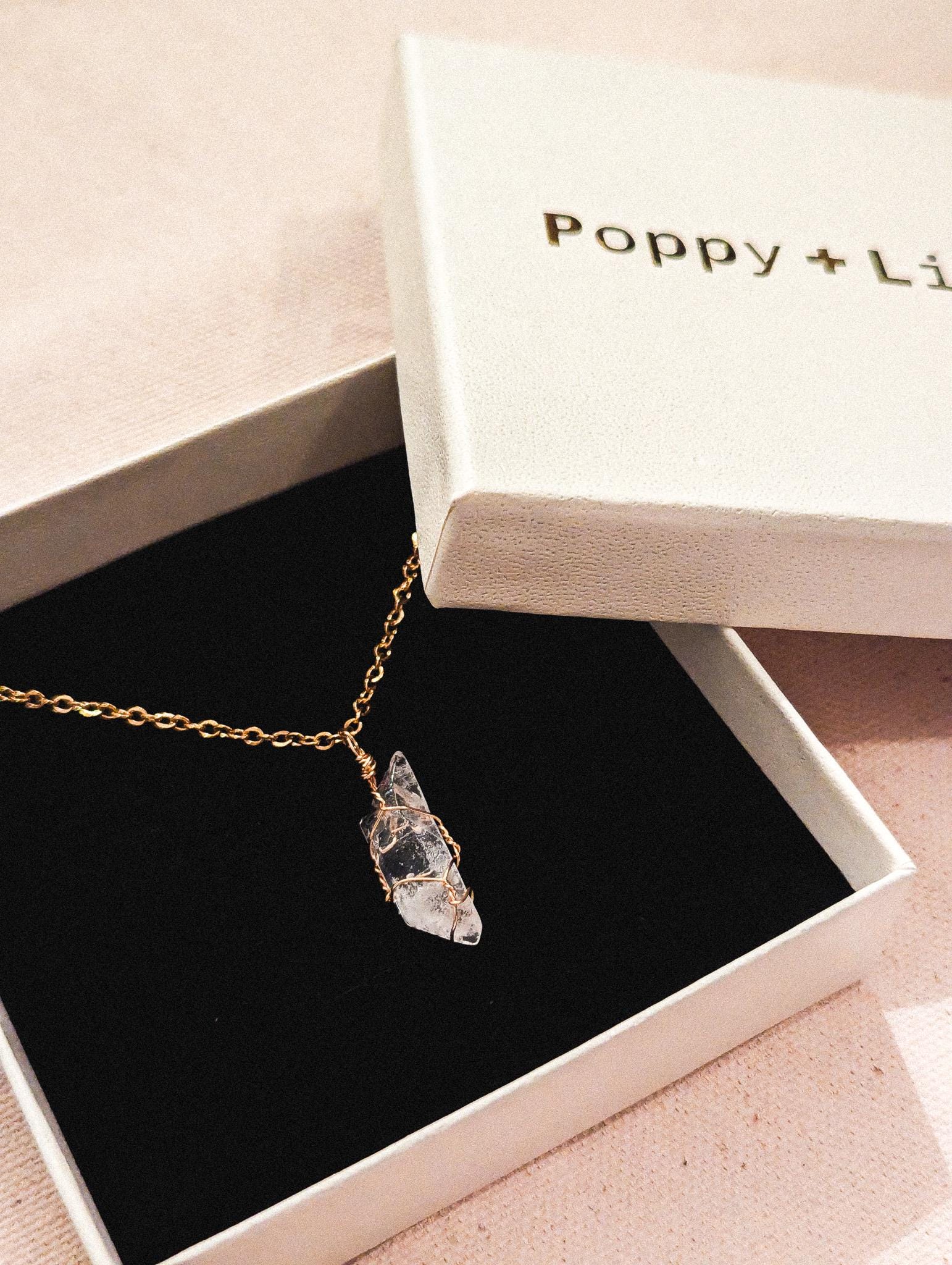 Clear Quartz Fragment Necklace | 14k Gold Plated 18" Chain